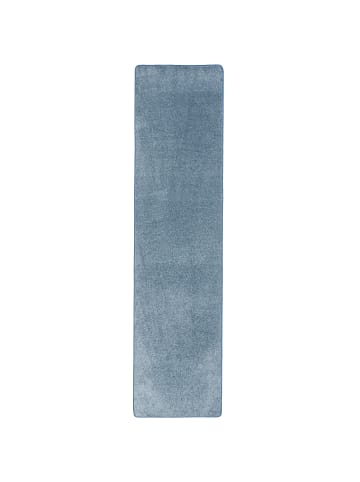 Snapstyle Hochflor Velours Läufer Teppich Luna in Blau