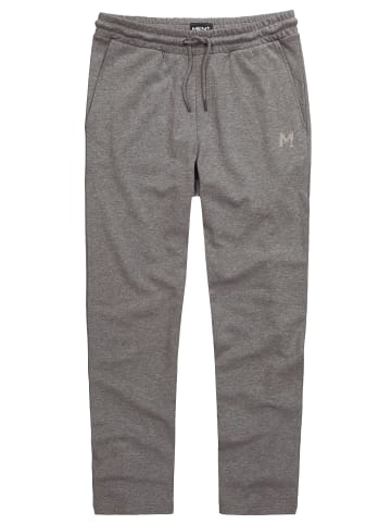 Men Plus Lange Sweathose in grau melange