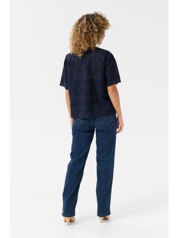 Cream Kurzarm-Bluse CRFina Regular fit in Navy Blazer