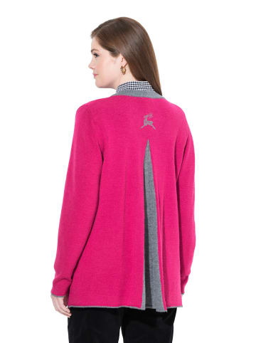 Ulla Popken Strickjacke in dunkles malve