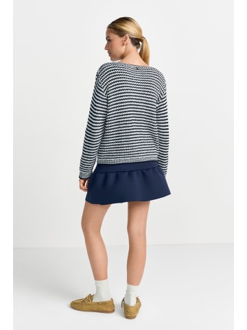 Rich & Royal Pullover in marine weiß - 0001