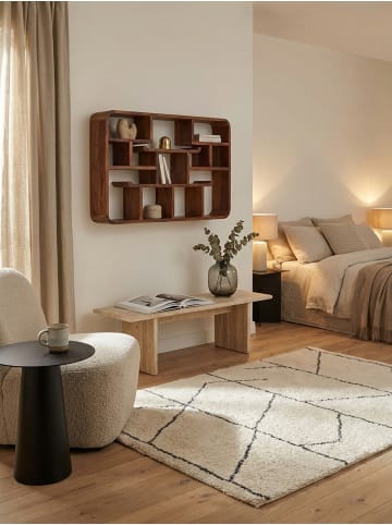 KADIMA DESIGN Wandregal | Sheesham Massiv, 80x55x15cm, Schwebend