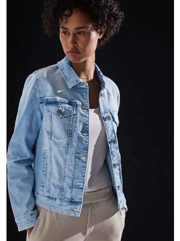 Street One Jeansjacke im Bleached-Look in Blau
