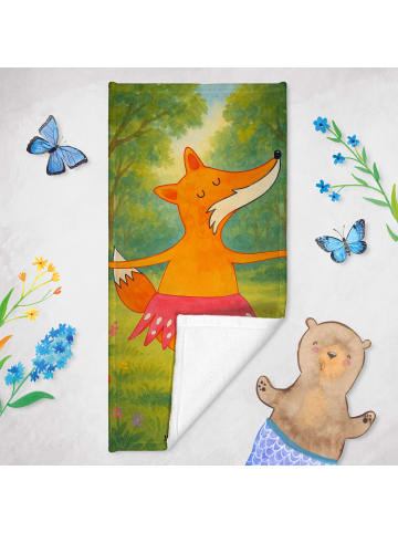 Mr. & Mrs. Panda Badehandtuch Fuchs Ballerina Design ohne Spruch in Weiß