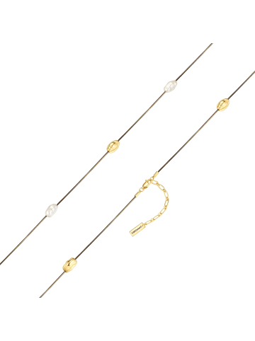 Yokoamii Kette aus Messing mit Perle (synth.) in gelbgold