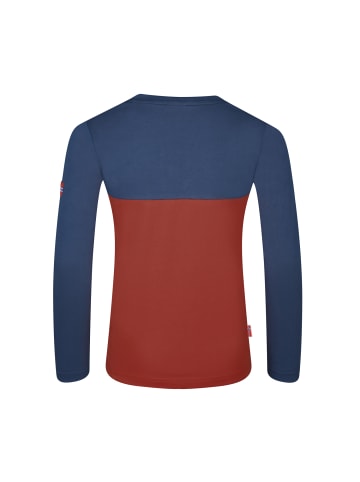 Trollkids Longsleeve Bergen in red clay/mystic blue