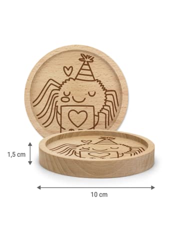 Mr. & Mrs. Panda Untersetzer Spinne Agathe Brief ohne Spruch in Transparent