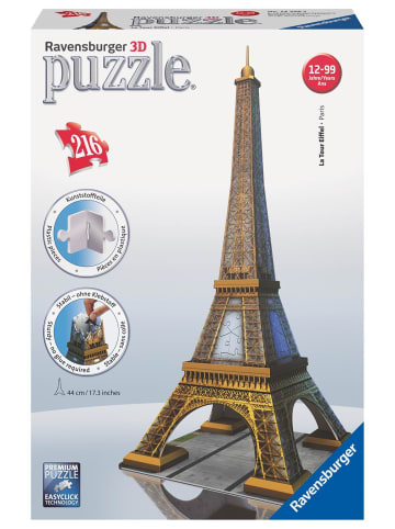 Ravensburger Eiffelturm. 3D Puzzle (216 Teile) | Erleben Sie Puzzeln in der 3. Dimension!