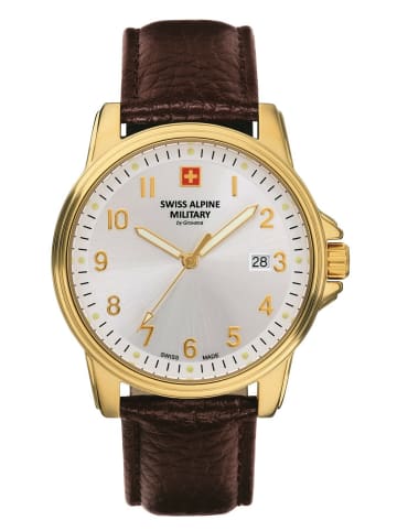 Swiss Alpine Military by Grovana Analoguhr für Herren in braun