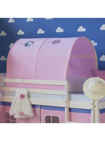 Homestyle4u Tunnel in Rosa für Hochbett