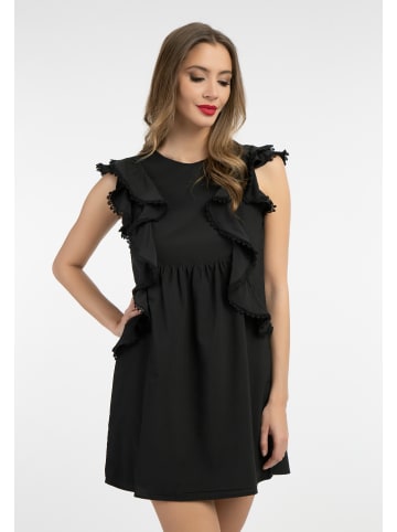 faina Damen Minikleid Mit Rüschen in Schwarz