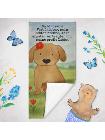 Mr. & Mrs. Panda Badehandtuch Hund Dame Design mit Spruch in Hundeglück