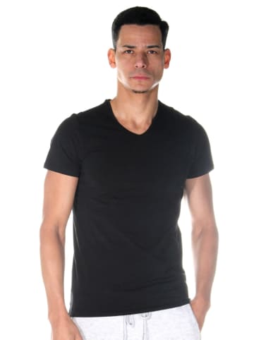 Doreanse T-Shirt 2 Stück in schwarz/bordeaux