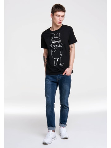 Logoshirt T-Shirt Maus - Outline in schwarz