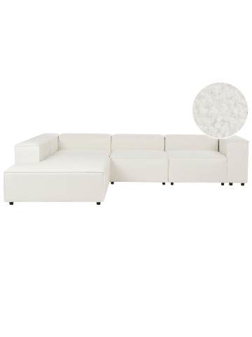 Beliani 4-tlg Modulsofa ARDAL in Weiß/Schwarz