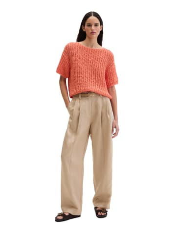 Marc O'Polo Kurzarm-Strickpullover boxy in Warm Orange