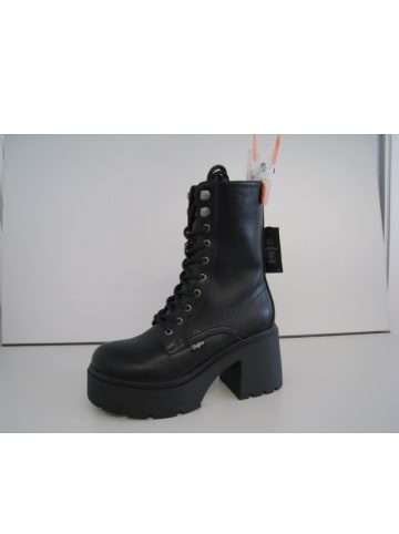 Buffalo Schnürstiefel Mila in Schwarz