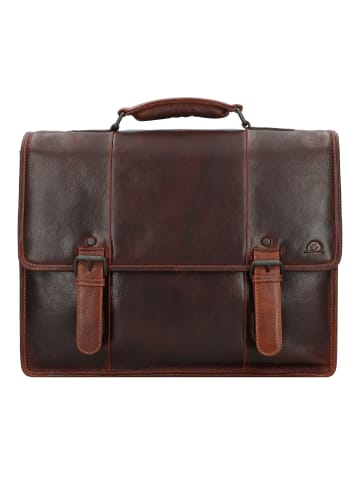 Greenburry Rugged Aktentaschen Messenger Leder 40.5 cm Laptopfach in brown