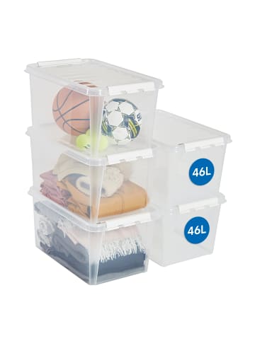 SmartStore 5er-Set Aufbewahrungsbox Classic Transparent 46L