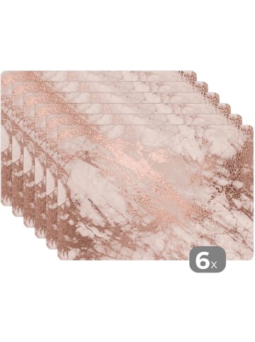 MuchoWow Platzset - Tischset (6-teilig) Rosa, abwaschbar