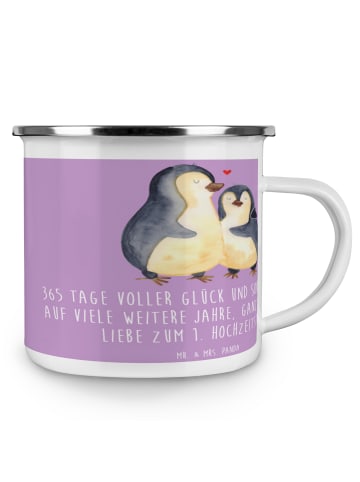 Mr. & Mrs. Panda Kaffeebecher 1. Hochzeitstag Papierhochzeit mit... in Lavendeltraum