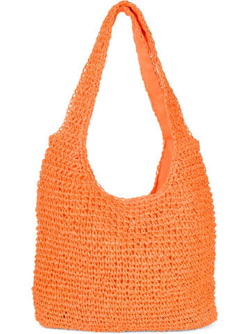 styleBREAKER Papierstroh Beuteltasche in Orange