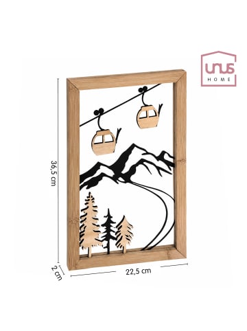 UNUS Wandbild Moritz Ski Resort mit Aufhänger in Natur