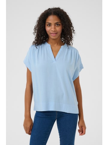 Kaffe Kurzarm-Bluse KAmilia in Soft Chambray