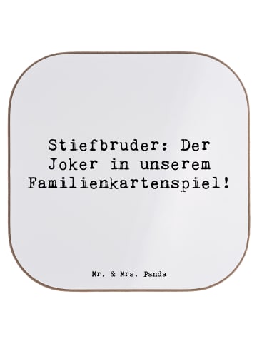 Mr. & Mrs. Panda Untersetzer Stiefbruder: Der Joker in unserem F... in Weiß
