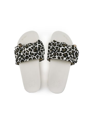 Flip Flop Slides "pool*bow leo" in WeiÃŸ / Braun
