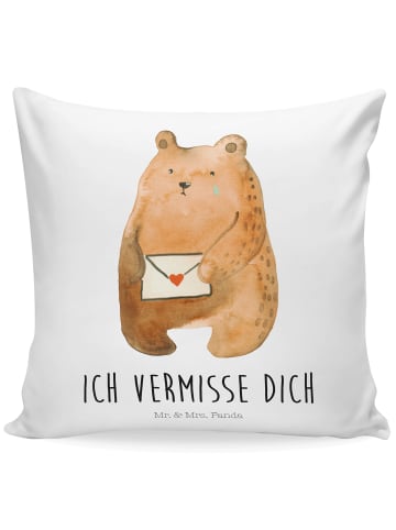 Mr. & Mrs. Panda sitzkissen Bär Vermissen mit Spruch in Weiß