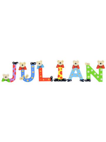 Playshoes Deko-Buchstaben "JULIAN" in bunt