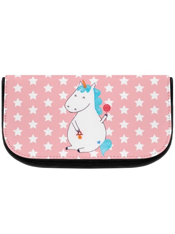 Mr. & Mrs. Panda Kosmetiktasche Einhorn Baby ohne Spruch in Rot Pastell