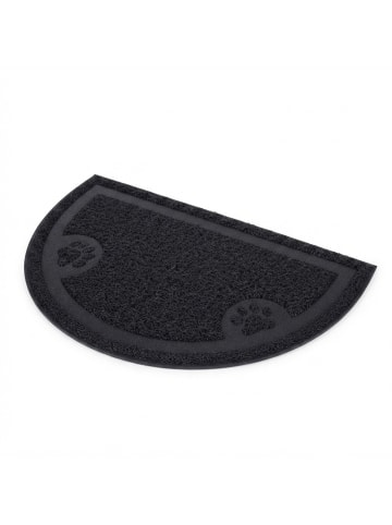 relaxdays Katzenklo Matte in Schwarz - (B)59 x (T)40 cm
