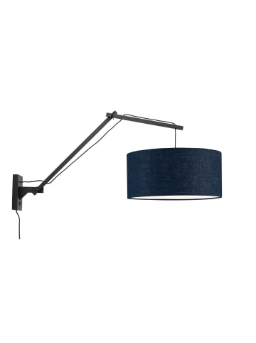 GOOD&MOJO Wandlampe Andes - Bambus Schwarz/Blau - 95x47x55cm