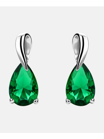 Diamant L'éternel Ohrstecker aus 375 Weißgold mit Smaragd