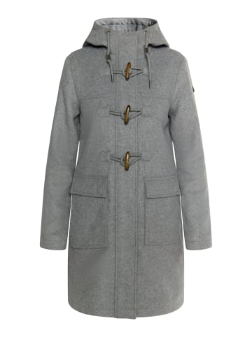 DreiMaster Damen Dufflecoat Aus Wollgemisch in Grau Melange