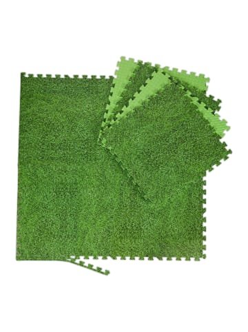 relaxdays 8 x Bodenschutzmatte in Grün - (B)60 x (T)60 cm