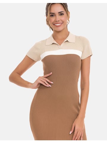 Cipo & Baxx Strickkleid WP256 in MOCHA