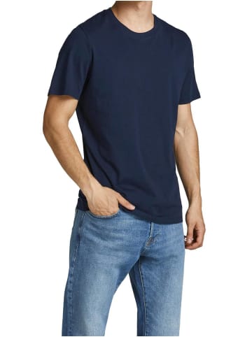 Jack & Jones T-Shirt 5er Pack in Weiß/Marineblau/Schwarz