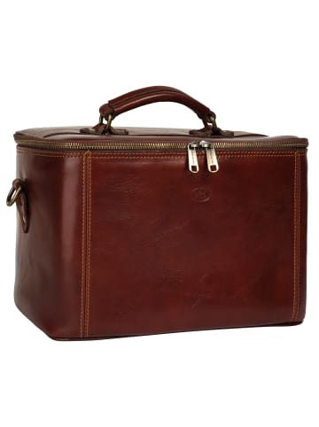 piké Beauty Case echt Leder in braun
