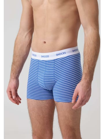 SNOCKS Boxershorts aus Bio-Baumwolle 6 Stück in Hellblaue Streifen