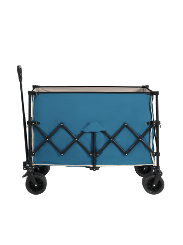 ABRIHOME Klappbarer Strandwagen in Blau 100 kg mit Rädern Getränkehaltern