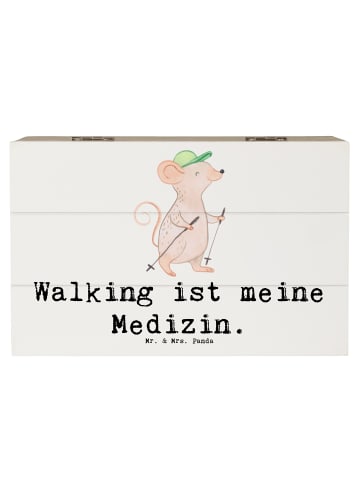 Mr. & Mrs. Panda Aufbewahrungsbox Maus Walking mit Spruch in Weiß