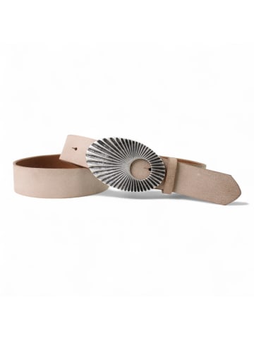 FRONHOFER Herren Ledergürtel Silber in Taupe