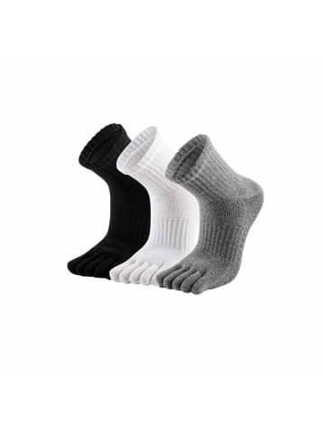 MUNADUNA 3er-Pack Yoga-/Pilates-Zehensocken Anti-Rutsch-Farb-Mix