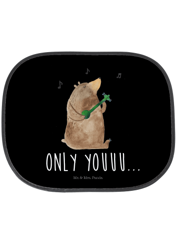 Mr. & Mrs. Panda auto hitzeschutz Bär Gitarre mit Spruch in Schwarz