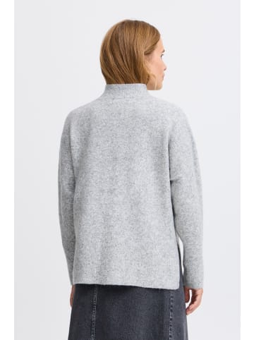 Pulz Strickpullover PZASTRA Regular fit in Light Grey Melange