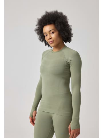 SNOCKS Sportshirt langarm Damen mit Daumenloch in Pastellgrün