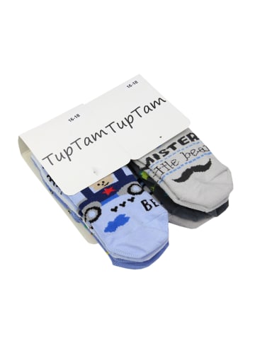 TupTam Kinder Socken Mädchen Jungen Bunt Gemustert 6er Pack in grau